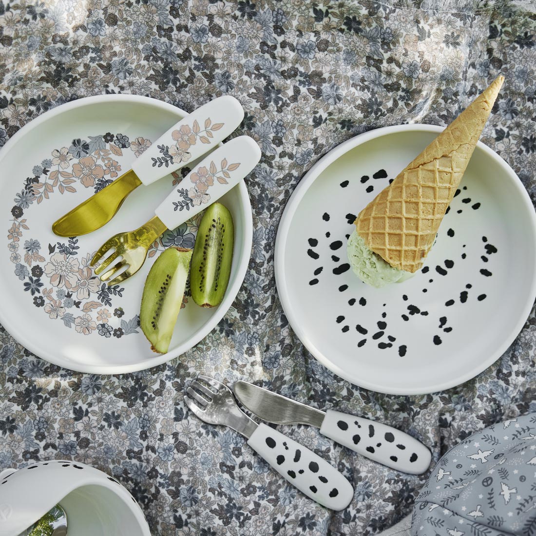 Elk And Friends Set Posate Bambini 4+ Anni - 6 Pezzi In Acciaio E Silicone - Cucchiaio, Forchetta, Coltello Sicuri - Lavabili In Lavastoviglie