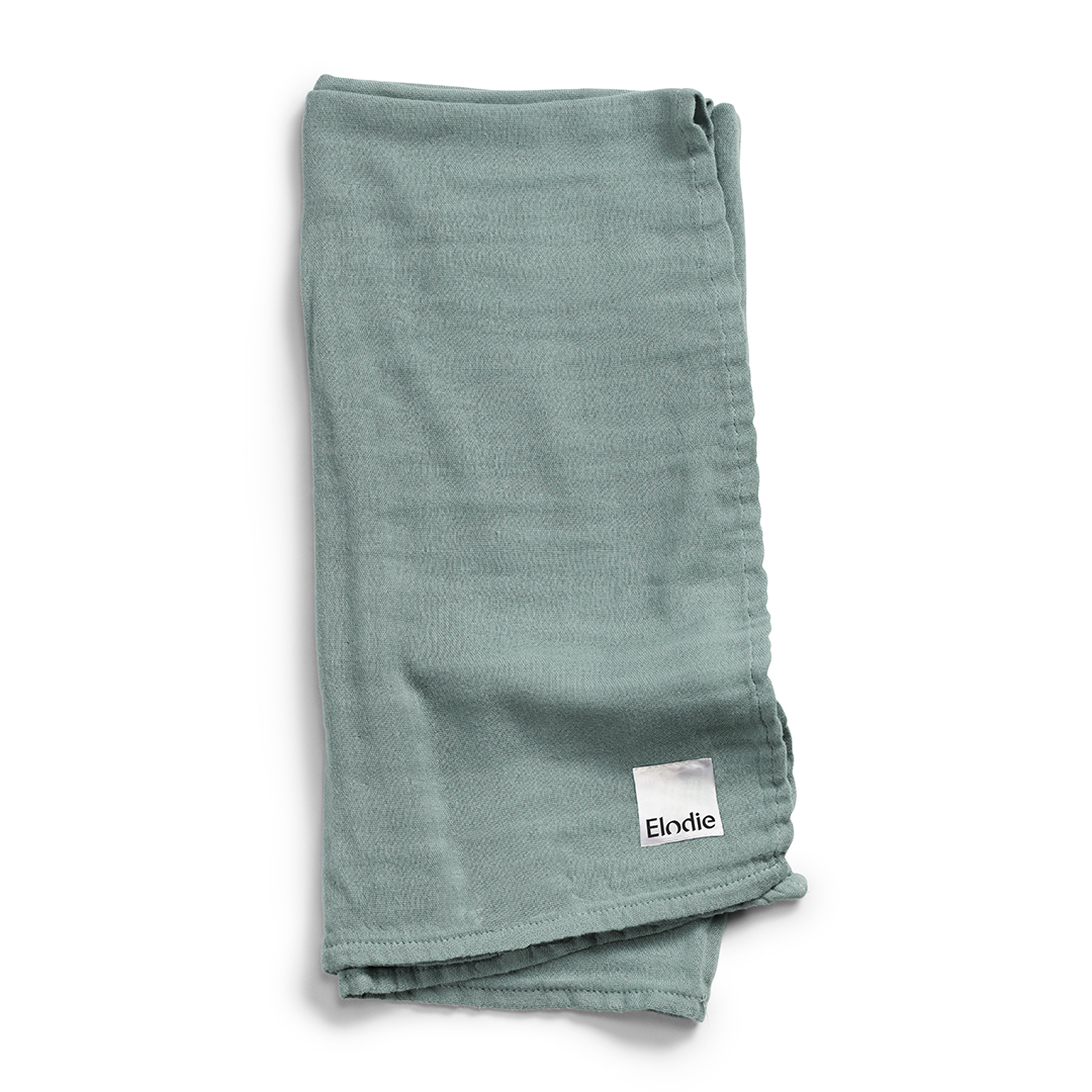 Bamboo Muslin Blanket - Mineral Green 