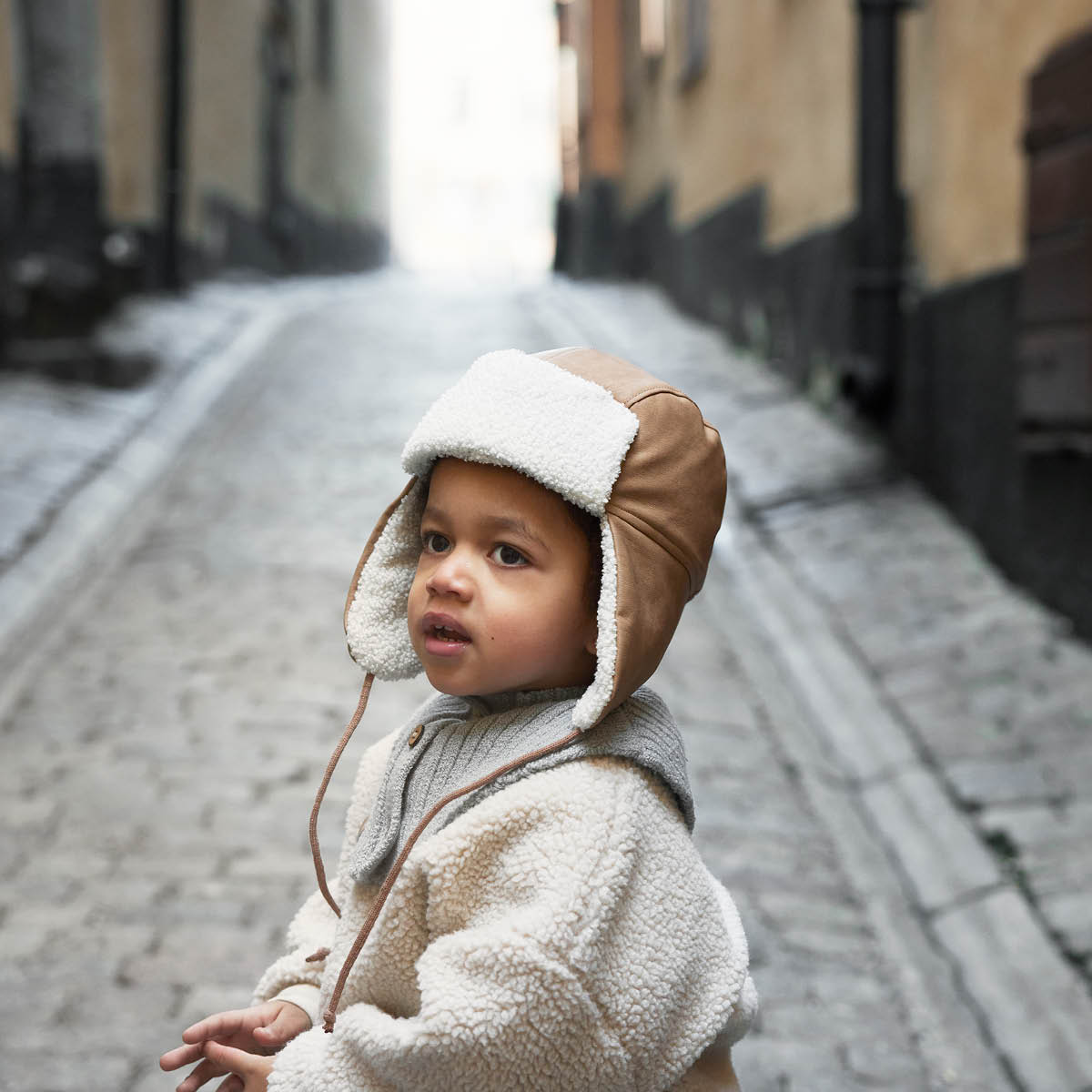 Bonnet bébé Chapka Aviator Black 6-12 mois Elodie Details