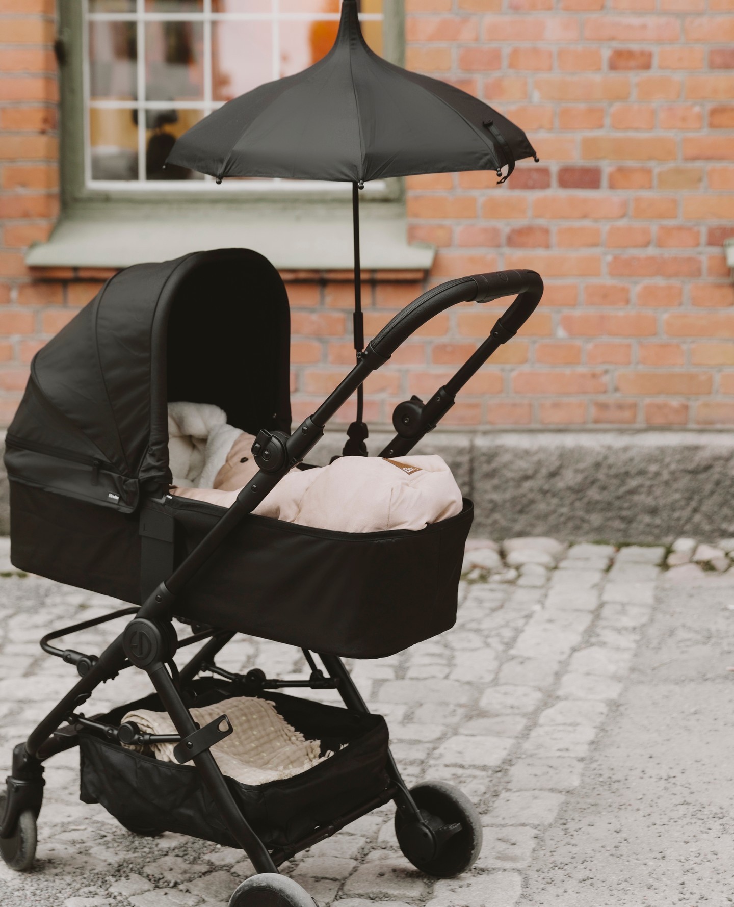 Sonnenschirm für Kinderwagen - Brilliant Black | Elodie