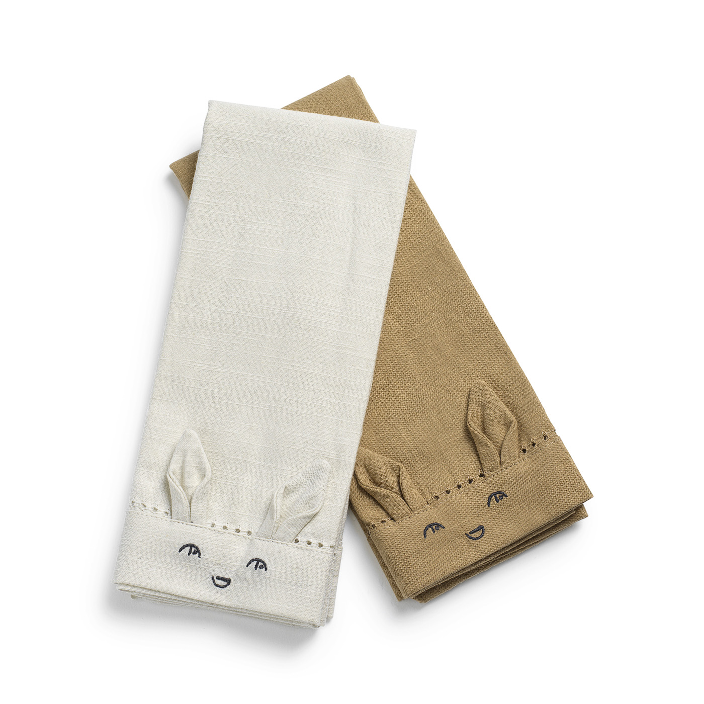 Baby Napkins 2 pieces Lily White Warm Sand Elodie
